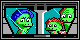 Cosmo and his parents looking out of the ship's windows